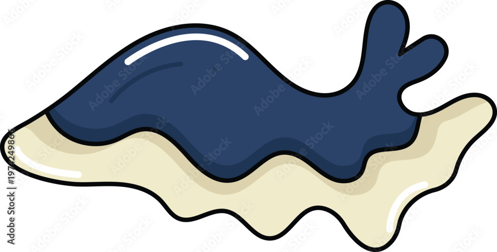 Obraz premium Design Sea Slug Illustration Flat Icon