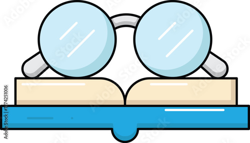 Design Glasses Illustration Flat Icon