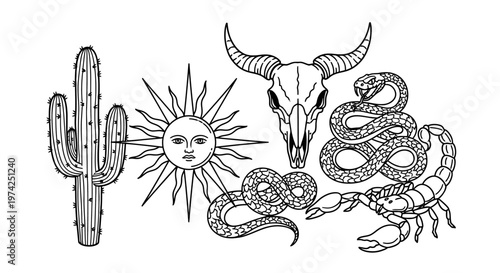 Scorpion and snake desert tattoo designs.