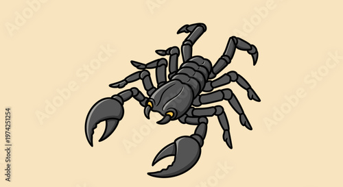 Scorpion cartoon creature insect animal.