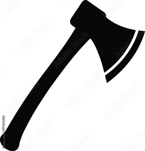 Black Axe Silhouette Icon Vector