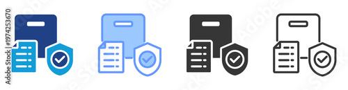 Order Verification icon set multiple style collection