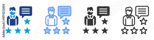 Customer Feedback icon set multiple style collection