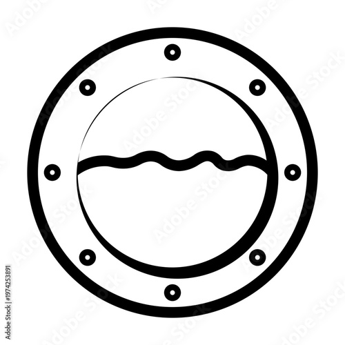 porthole line icon