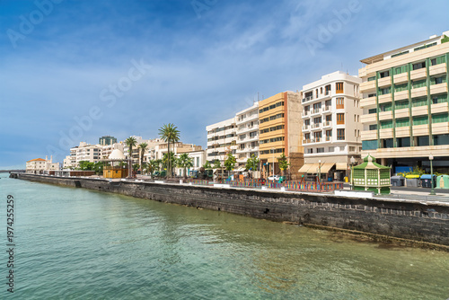 The promenade in Arrecife Lanzarote one of the Canary Islands