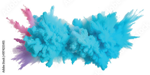 Stylized blue ocean waves with white foam crests flowing in a horizontal pattern against a solid white background