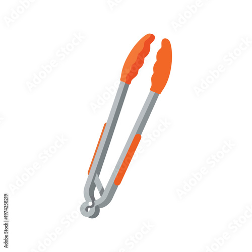Kitchen tongs vector illustration isolated on white background for cooking and food design