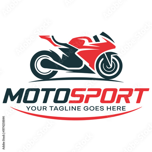 Dynamic logo for a motorsport company featuring a sleek racing bike.