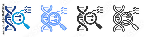 Gene Expression icon set multiple style collection