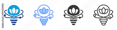 Therapeutic Innovation icon set multiple style collection