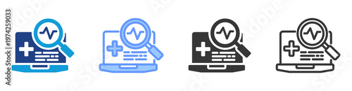 Precision Diagnostics icon set multiple style collection