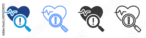 Early Detection icon set multiple style collection