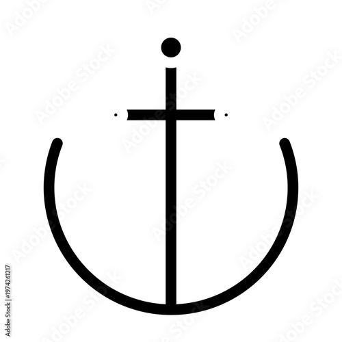 anchor glyph icon