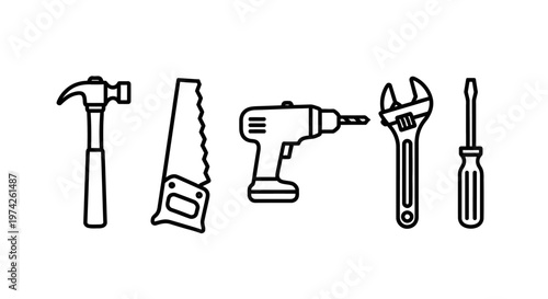 Collection of basic hand tools 11.