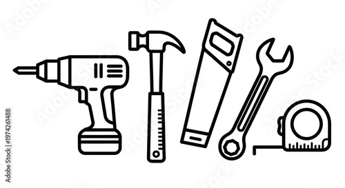 Collection of basic hand tools 8.