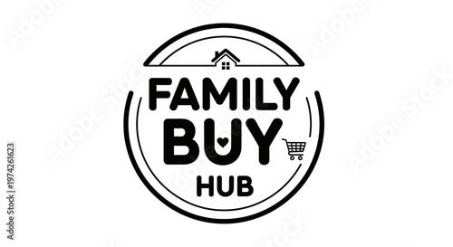 Family Buy Hub Shopping Logo Design.