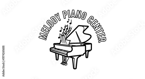 Grand Piano Musical Instrument Design.