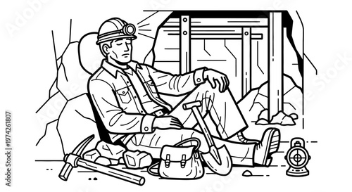 Man wearing hard hat and uniform.