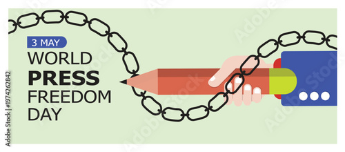 World Press Freedom Day Pencil Illustration