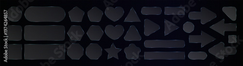 Foto Premium glass badge, frost texture glossy trophy