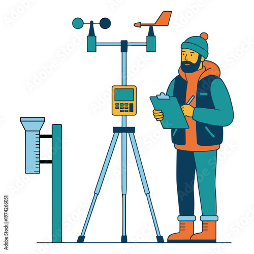 Illustration of a Weather Observer