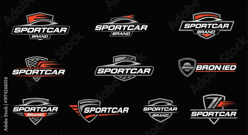 Collection of Sportscar Logos with Dynamic and Modern Designs.