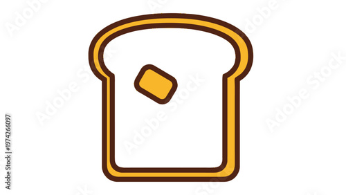 Delicious Slice of Toast with Butter, Simple and Tasty Food.