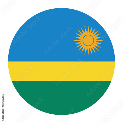 Free Download Rwanda Flag Icon Round Circular Design Isolated - GFXLoad