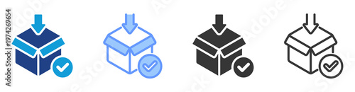 Order Fulfillment icon set multiple style collection