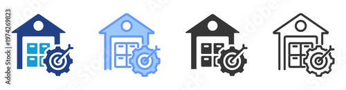 Inventory Challenges icon set multiple style collection