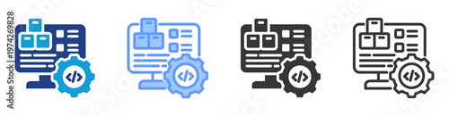 Inventory Software icon set multiple style collection