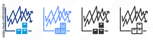 Stock Variability icon set multiple style collection