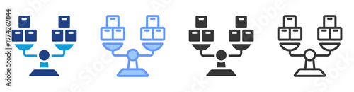 Stock Balancing icon set multiple style collection