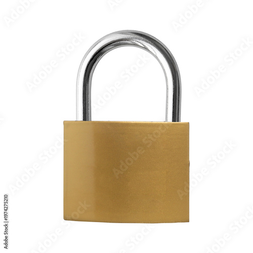 Closed Padlock Security Protection and Data Safety Concept on Transparent Background png
