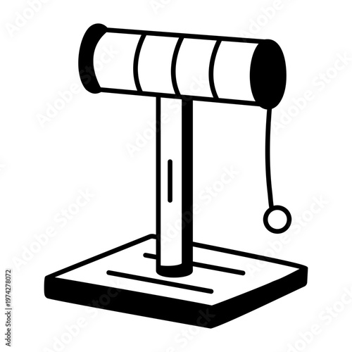 A glyph style icon showing bird perch  
