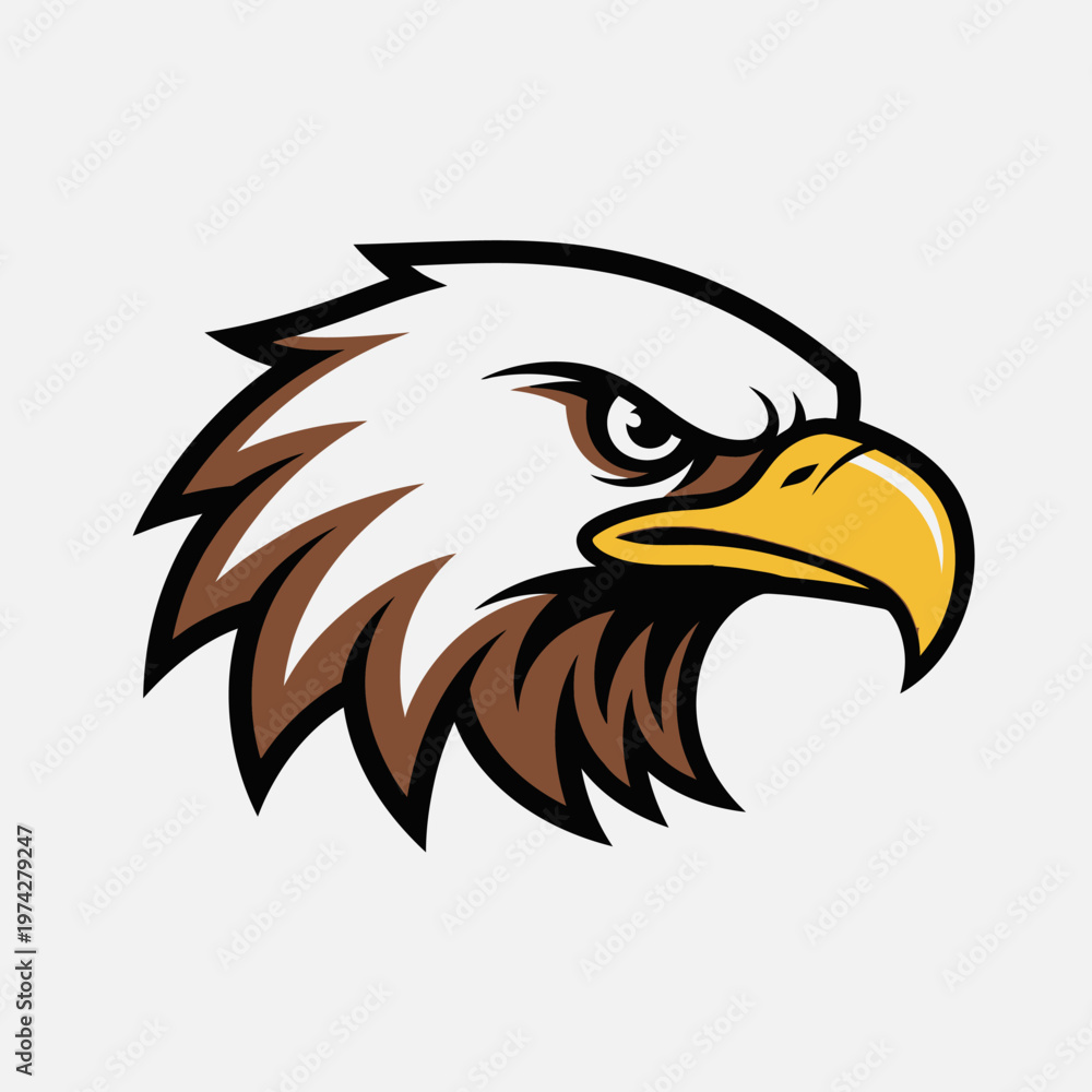 Fototapeta premium Majestic Eagle Head Emblem