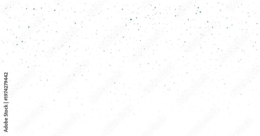 Naklejka premium Small sparkling particles and tiny blue dots falling from top on a transparent background