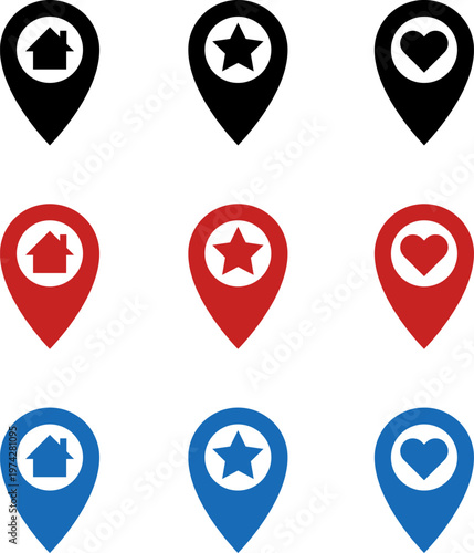 Free Download Map markers, checkboxes, and location icons collection - GFXLoad