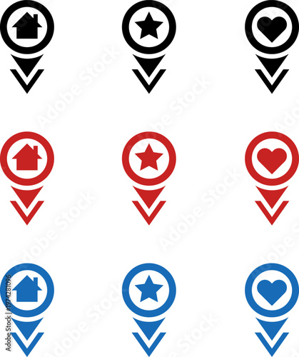 Free Download Map markers, checkboxes, and location icons collection - GFXLoad