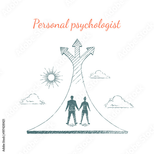 Personal psychologist - couple choosing a path with support
