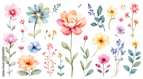 Artistic floral border with pastel shades and intricate details forming a graceful and inviting composition.