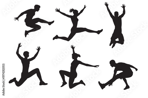 Weight loss transformation silhouette, male body evolution from obese to slim, fitness progress stages vector, health and diet concept