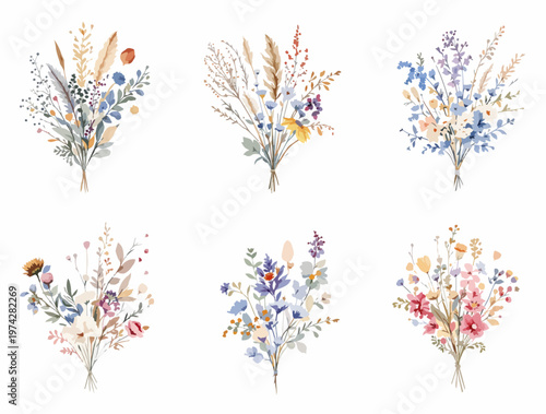 Εκτύπωση καμβά Gentle blooms surrounding stillness with subtle color and charm