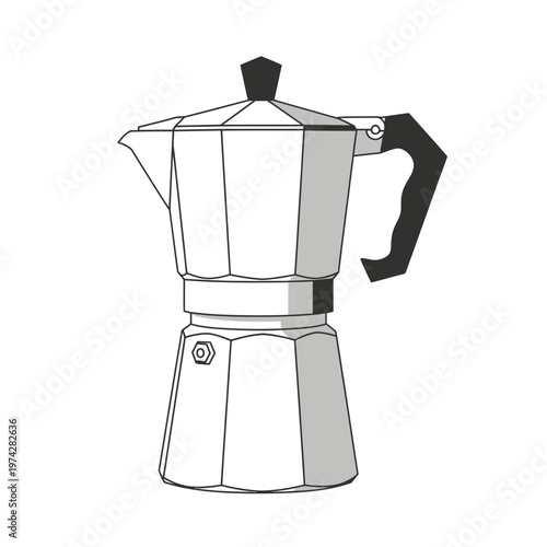 Classic Moka Pot for Brewing Coffee on Stovetop, Italian Coffee Maker, Aluminum Espresso Machine