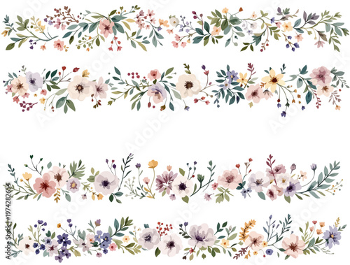 A dreamy assortment of bouquets blooming with subtle and calming colors