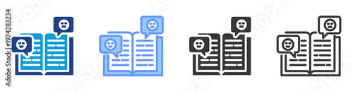 Emotional Tone icon set multiple style collection