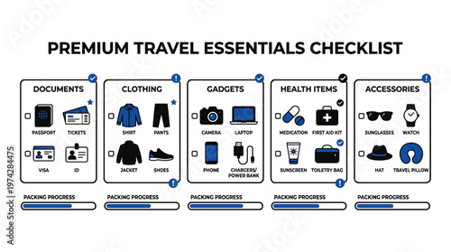 Premium travel essentials checklist for a smooth journey