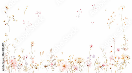 Tiny blossoms creating a dreamy and harmonious garden border