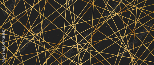 Straight random chaotic geometric lines form striking abstract vector pattern with irregular angles chaotic arrangement create bold monochrome texture creative contemporary illustration background.