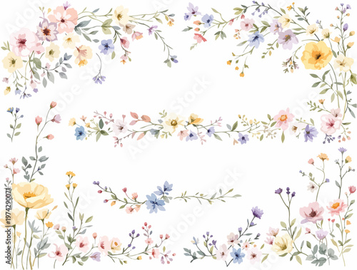 Soft pastel blooms creating a dreamy and peaceful natural composition